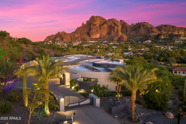a view of city and mountain view