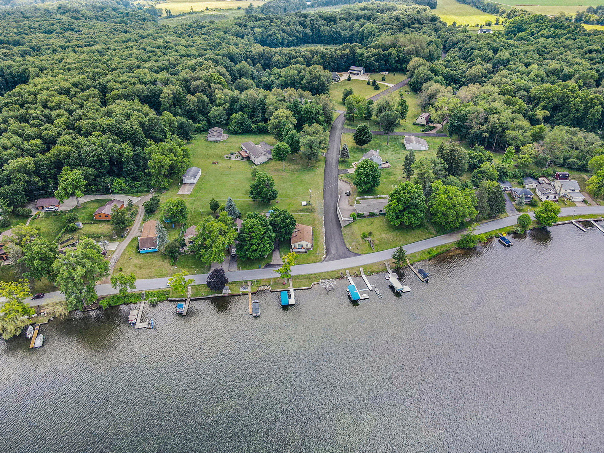 55 Hickory Road Battle Creek, MI 49017 - Photo 34 of 39 Aerial View of home on the lake