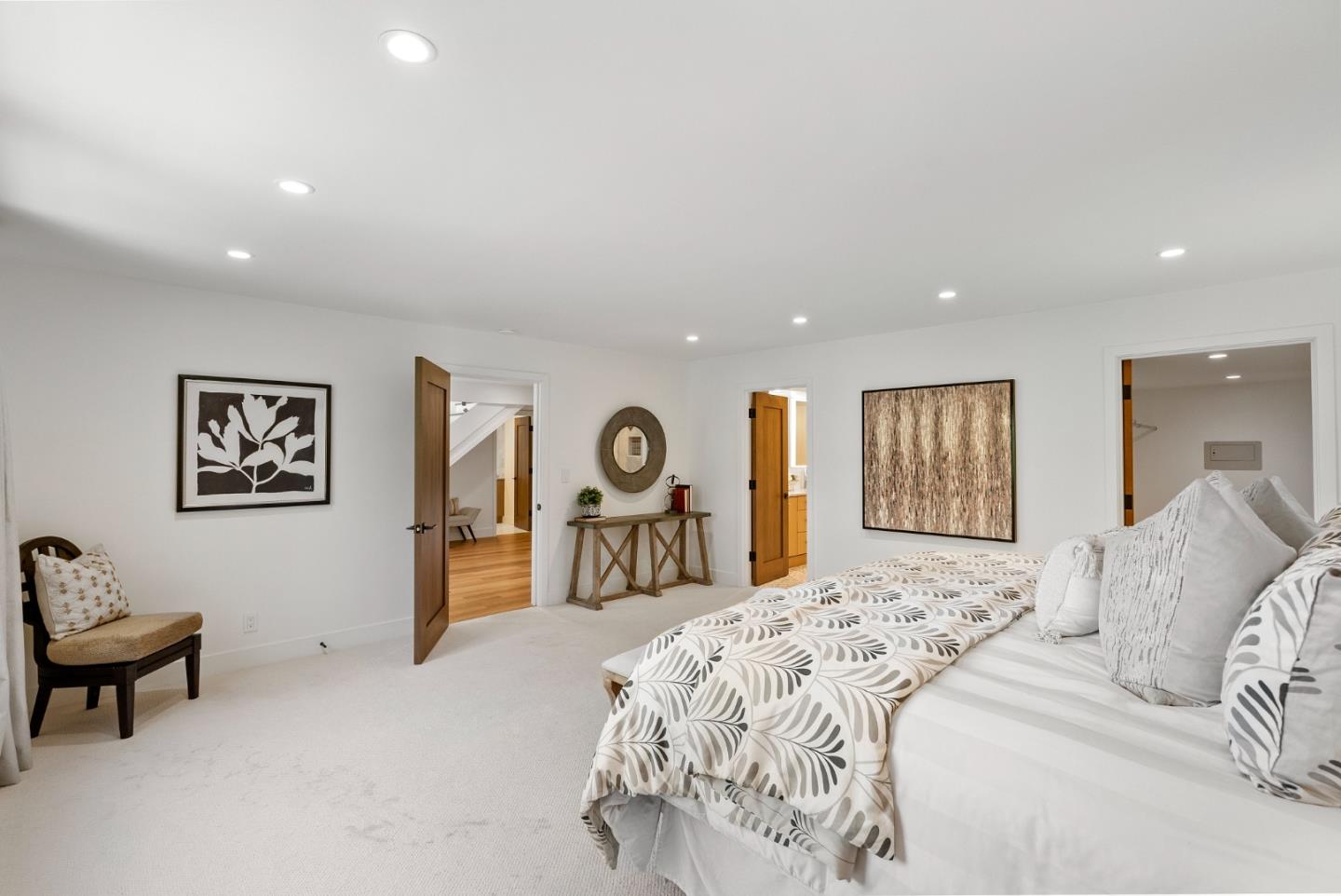 2201 Pullman Avenue Belmont, CA 94002 - Photo 29 of 48 a bedroom with a bed and wall painting