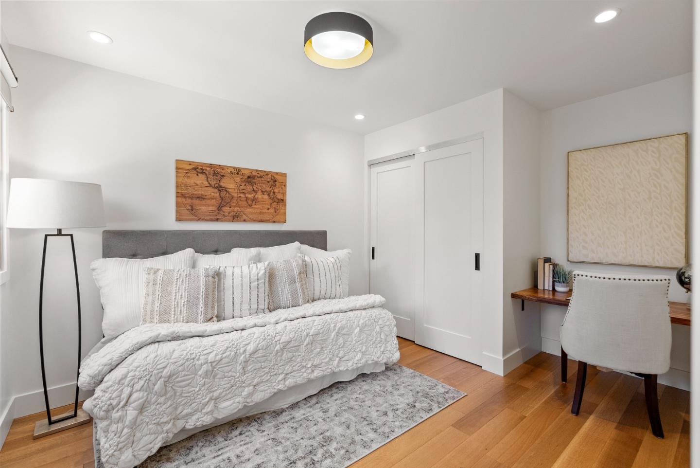 2201 Pullman Avenue Belmont, CA 94002 - Photo 33 of 48 a bed room with a bed furniture and a window