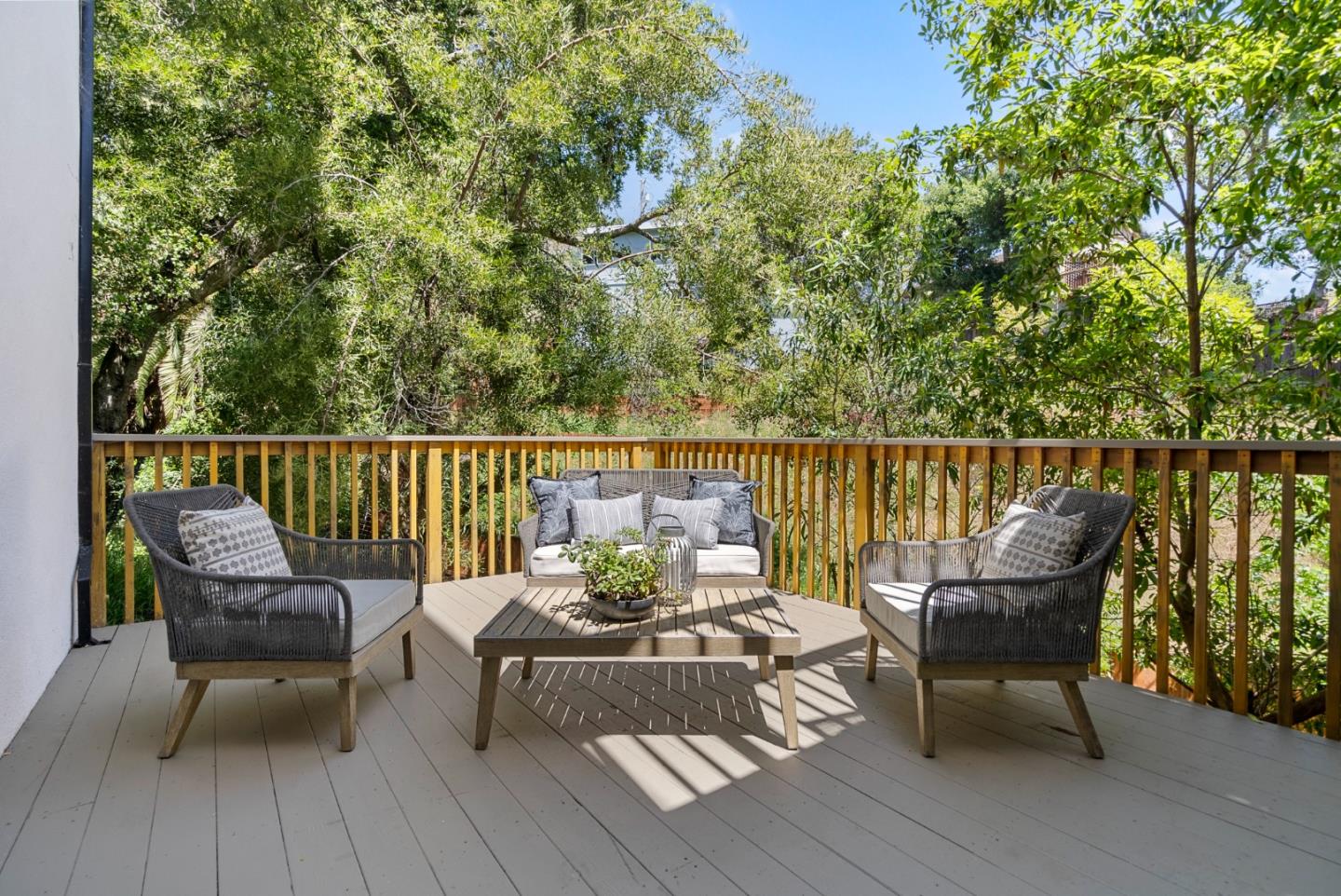 2201 Pullman Avenue Belmont, CA 94002 - Photo 43 of 48 a view of a chair and table on the deck