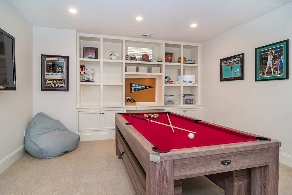 39 Temple Road Wellesley, MA 02482 - Photo 21 of 35 a room with pool table and window