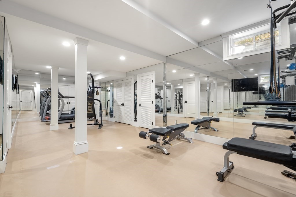 39 Temple Road Wellesley, MA 02482 - Photo 23 of 35 a living room with furniture and kitchen view