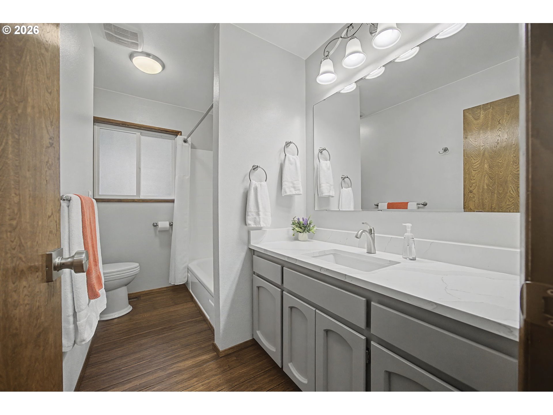 38100 Southeast Trubel Road Sandy, OR 97055 - Photo 21 of 48 a bathroom with a sink a toilet and a mirror