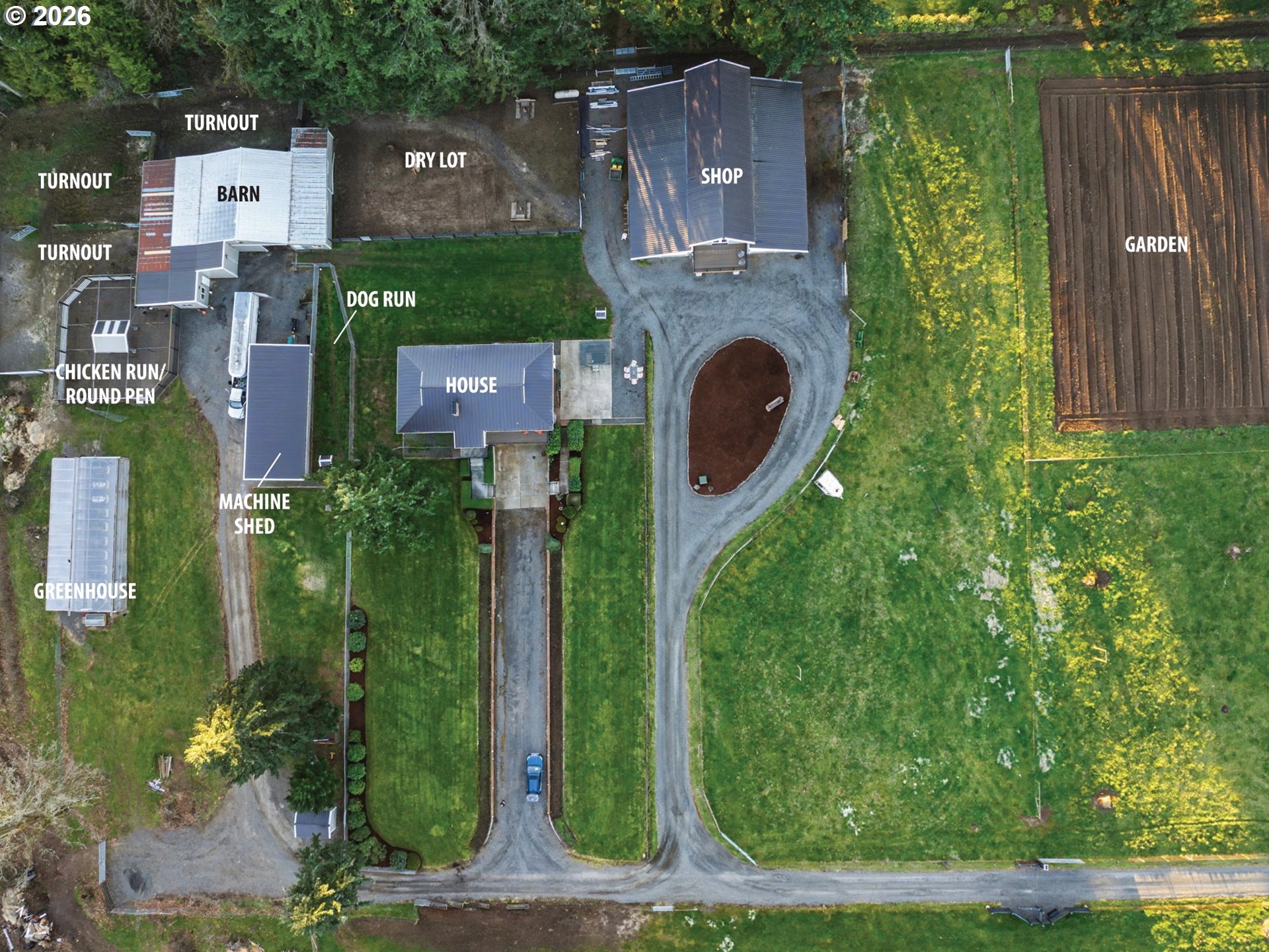 38100 Southeast Trubel Road Sandy, OR 97055 - Photo 5 of 48 an aerial view of a house with garden space and street view