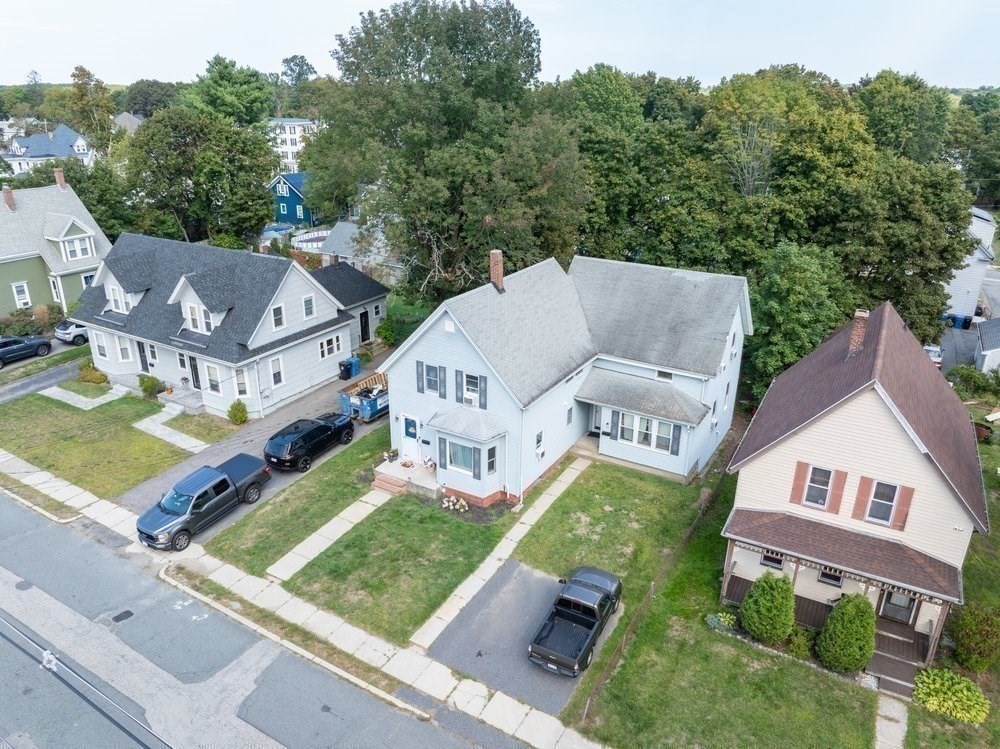 54-56 Stetson Street Whitman, MA 02382 - Photo 34 of 42 an aerial view of a house with a garden