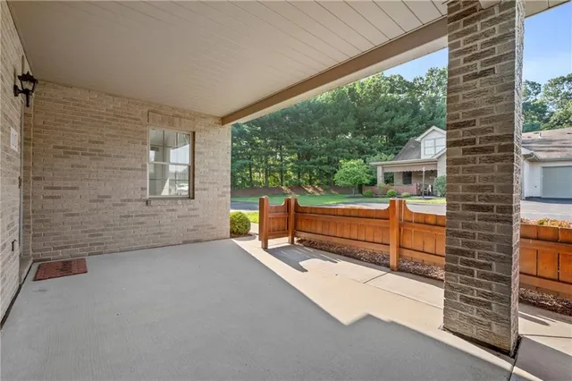 a view of a outdoor space with a balcony