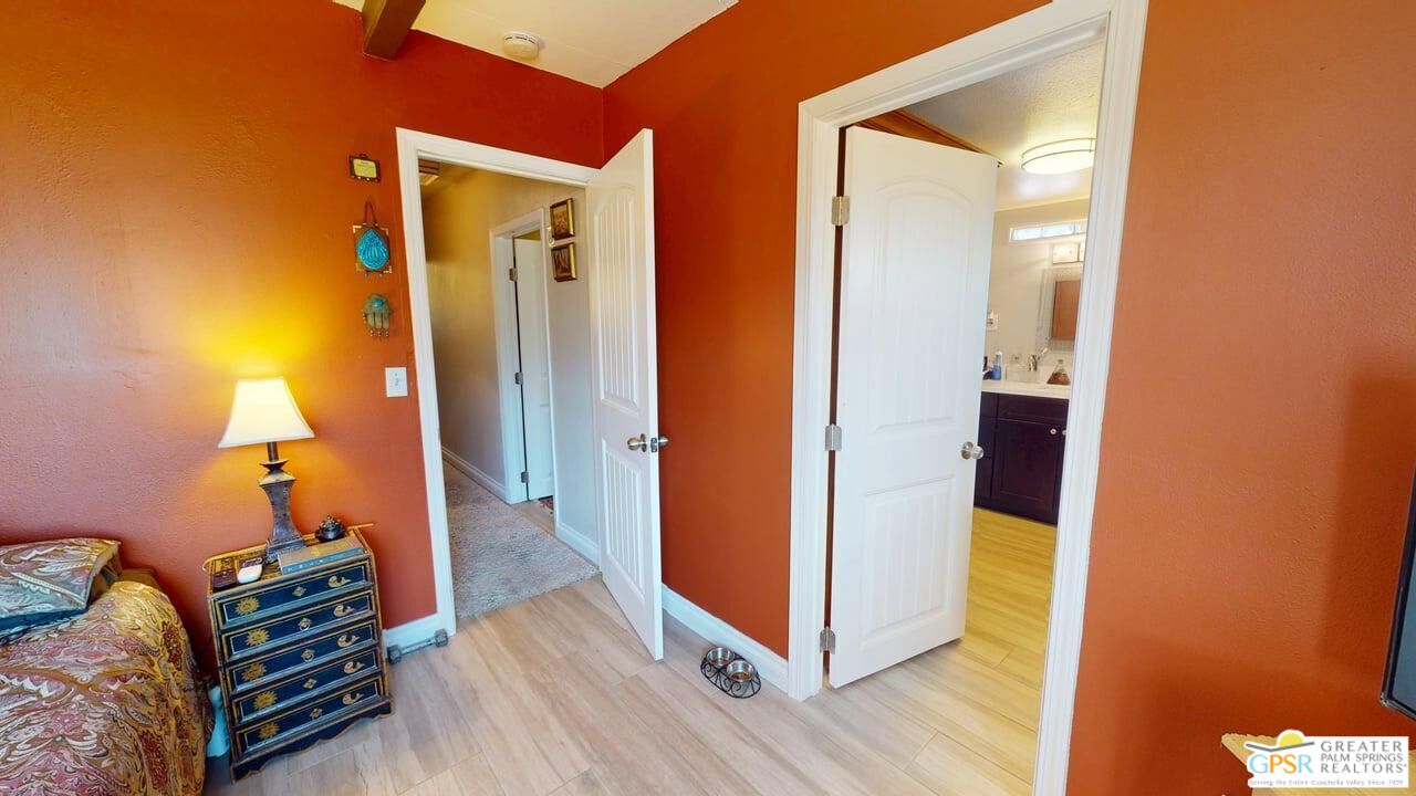 14701 Old Morongo Road Whitewater, CA 92282 - Photo 51 of 70 a view of bedroom with wooden floor
