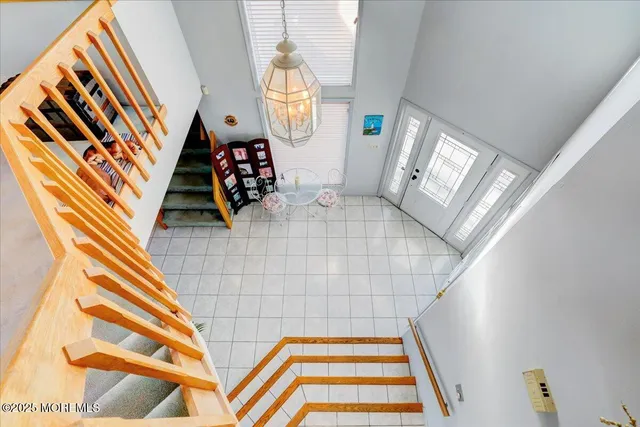 a view of a balcony with an outdoor space