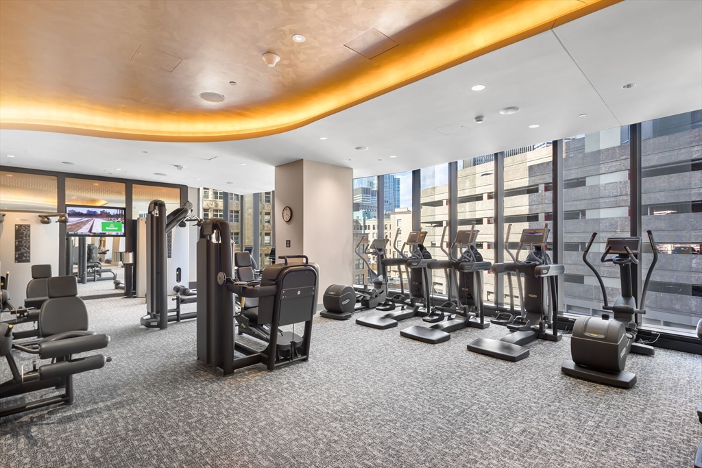 1 Franklin Street, Unit 3808 Boston, MA 02110 - Photo 35 of 40 a view of a room with gym equipment
