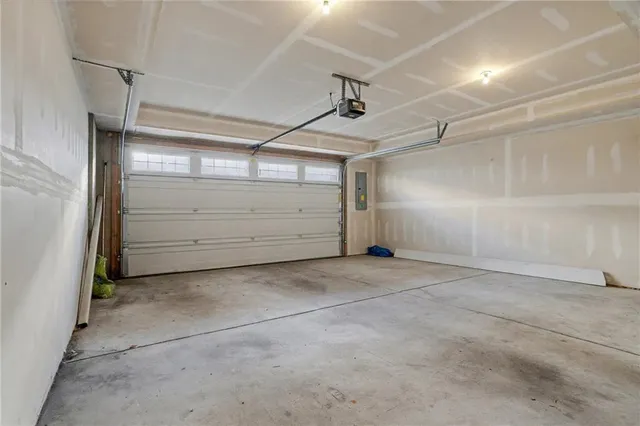 a view of a garage