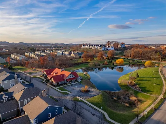 an aerial view of a city