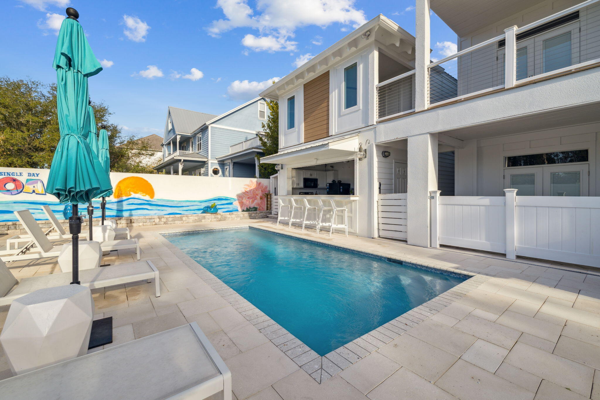 204 Sandstone Street Santa Rosa Beach, FL 32459 - Photo 17 of 80 a view of a swimming pool with an outdoor seating