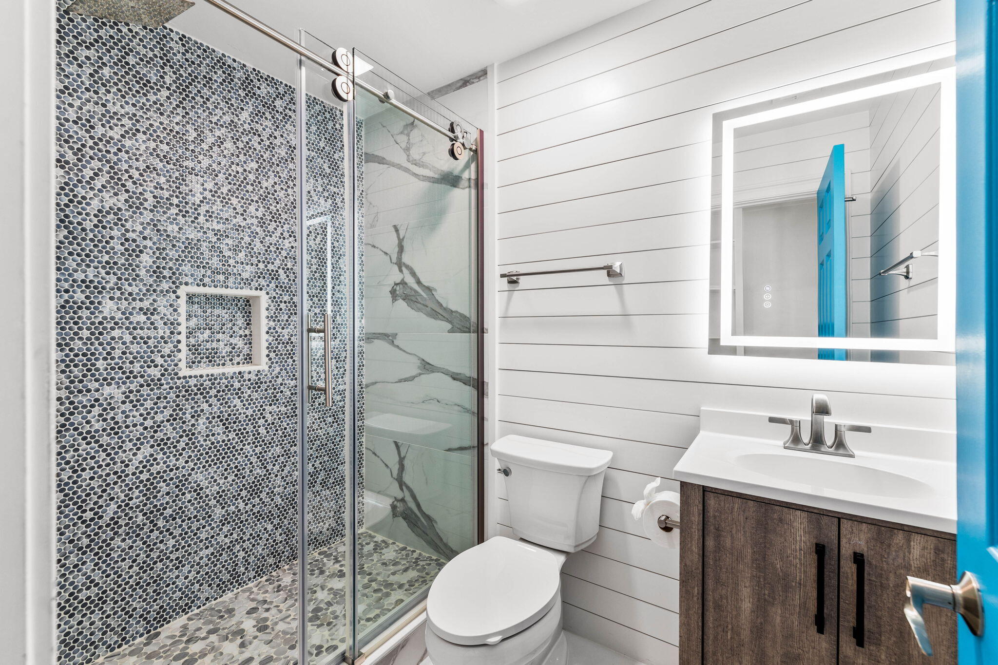 204 Sandstone Street Santa Rosa Beach, FL 32459 - Photo 53 of 80 a bathroom with a sink toilet and shower