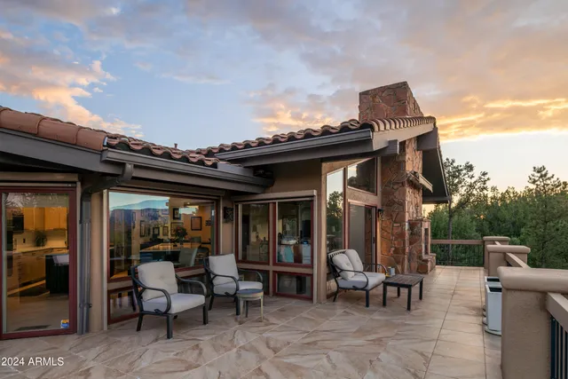 a view of outdoor space with seating area