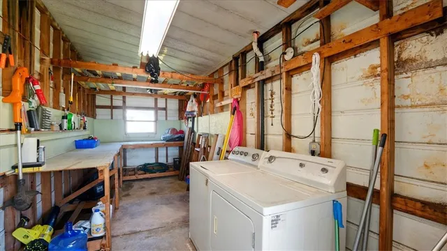 a view of a backyard with a garden