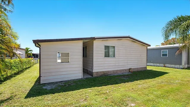 a view of a backyard with a garden
