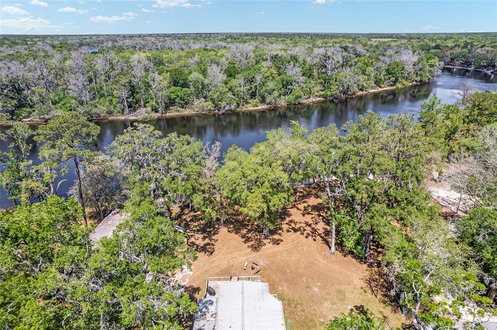 a view of a lake with a mountain in the background
