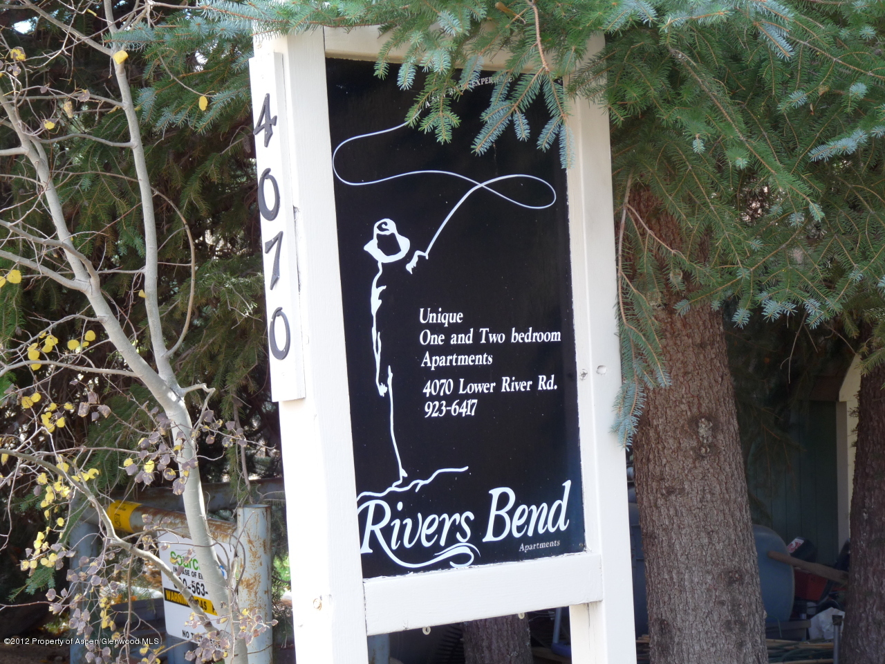 4070 Lower River Road, Unit #2 Snowmass, CO 81654 - Photo 3 of 35 Rivers Bend sign