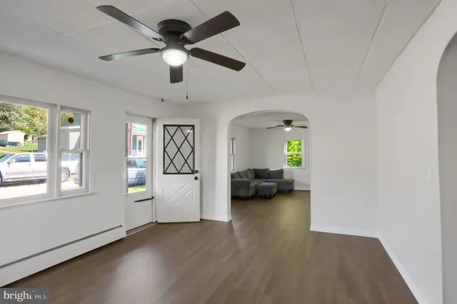 a view of livingroom with furniture and wooden floor