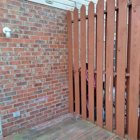 a view of a deck