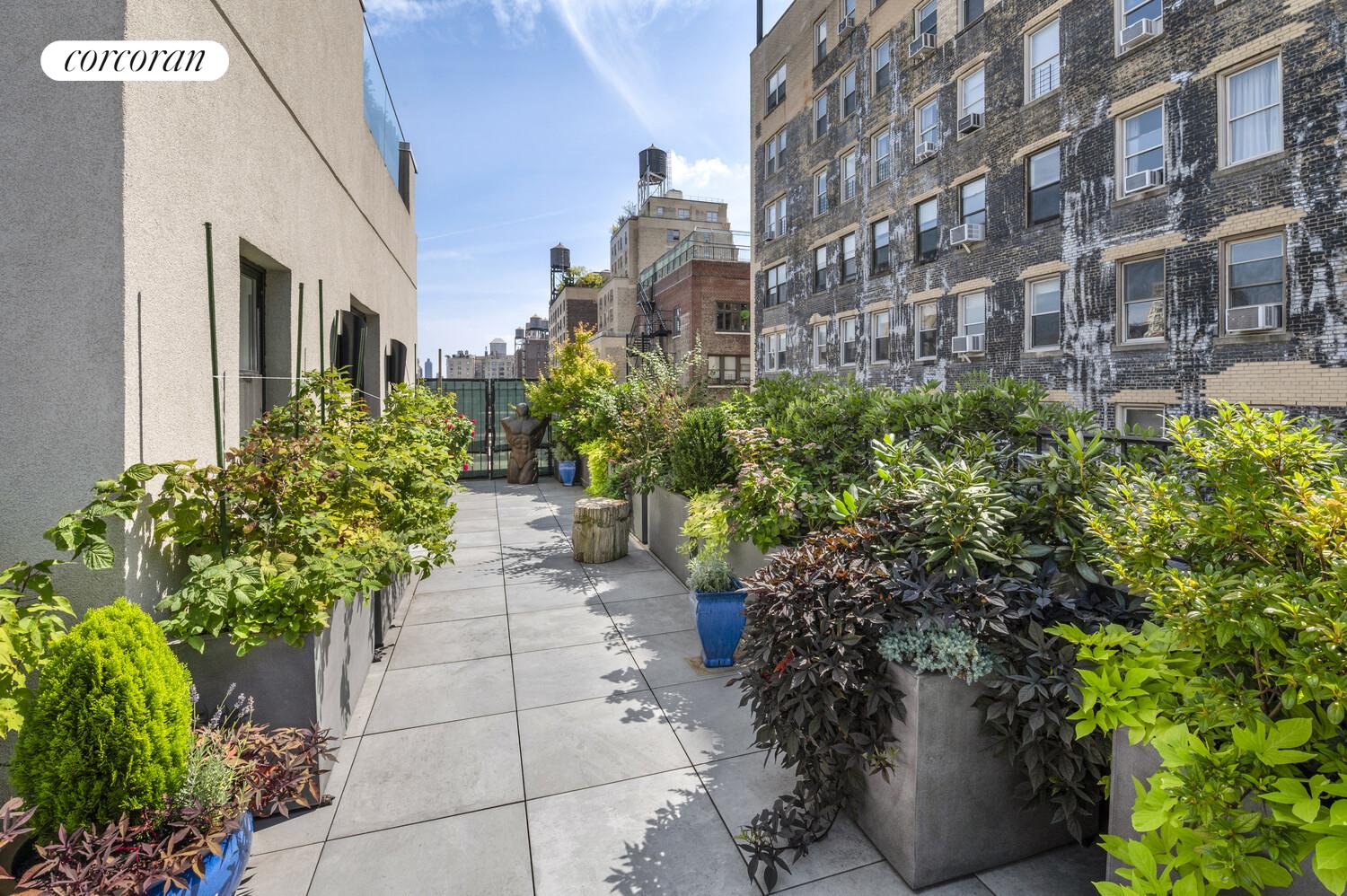 150 West 87th Street, Unit PHS Manhattan, NY 10024 - Photo 10 of 16 a lots of potted plants in front of a building