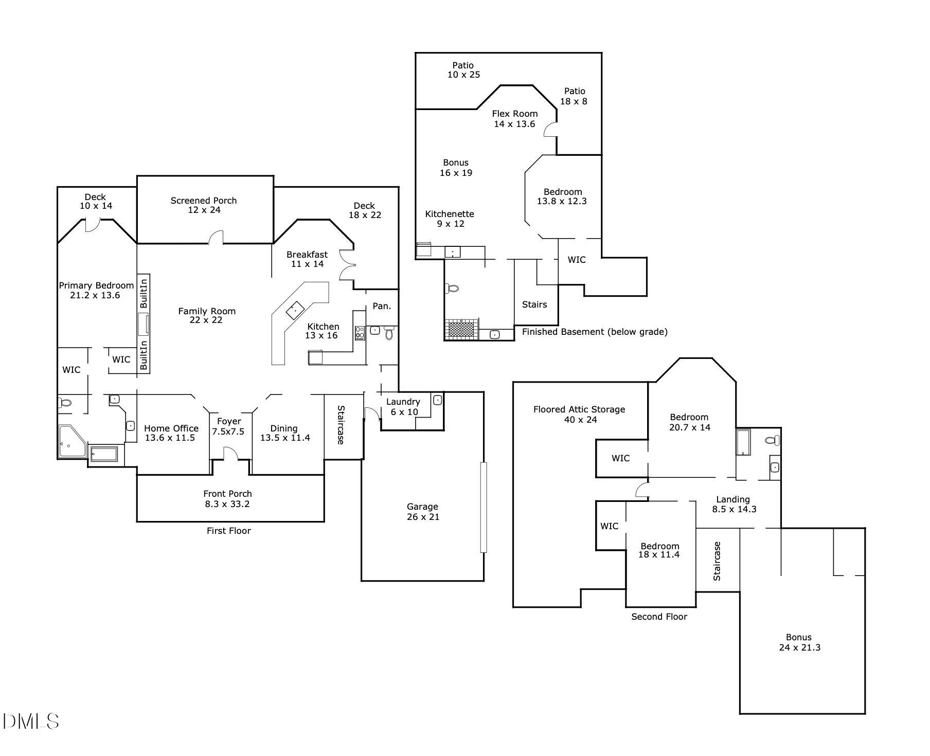 1206 Stanridge Drive Raleigh, NC 27613 - Photo 4 of 4 Floor Plan - 1206 Stanridge