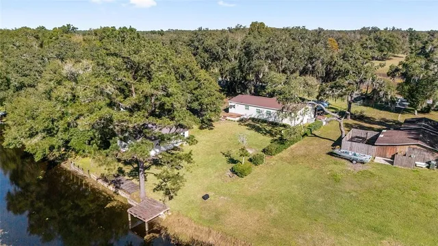 a view of a lake with a mountain in the background