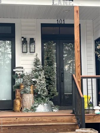 a view of a door of the house