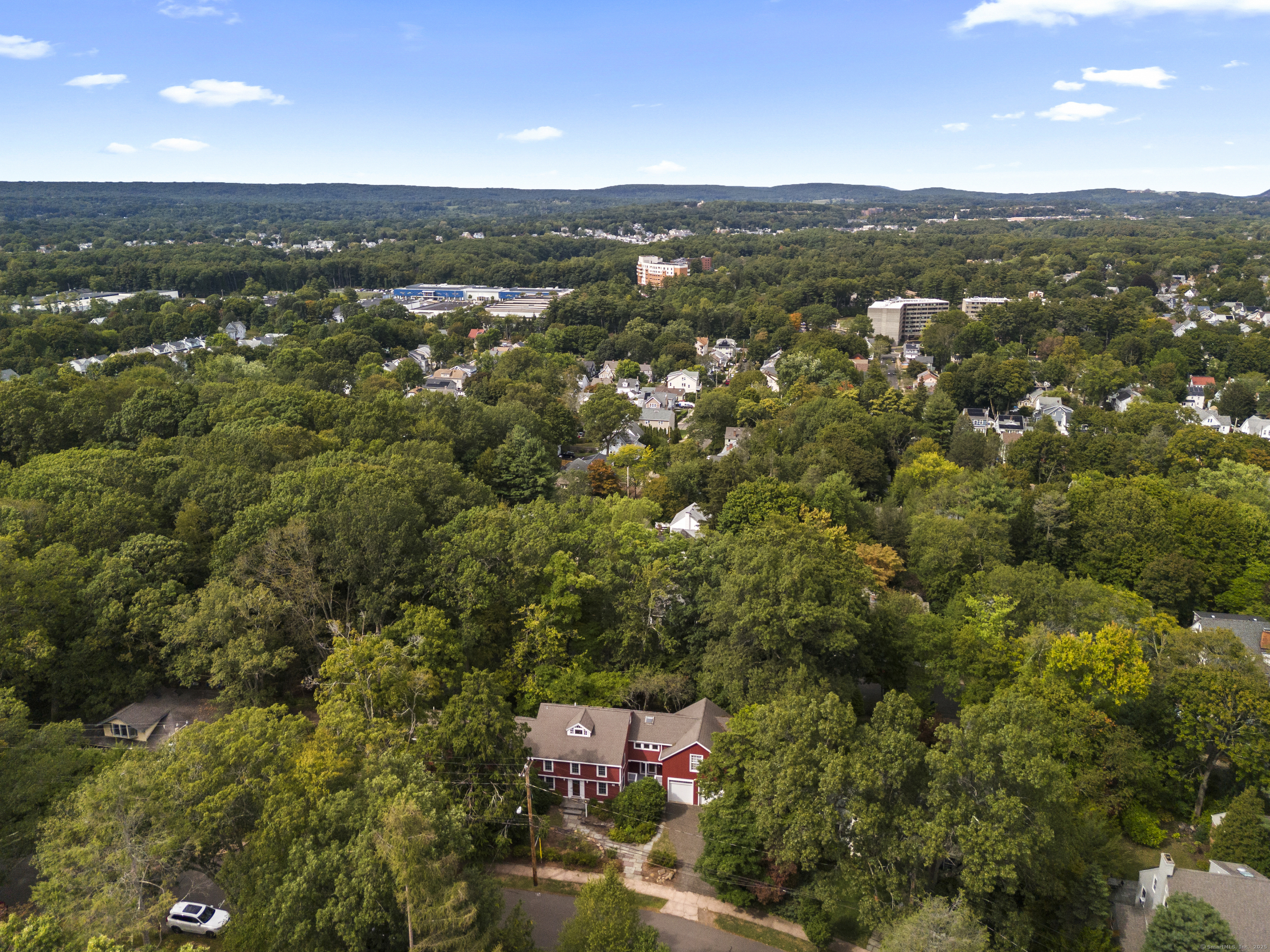133 Blake Road Hamden, CT 06517 - Photo 37 of 40 an aerial view of a city with lots of residential buildings