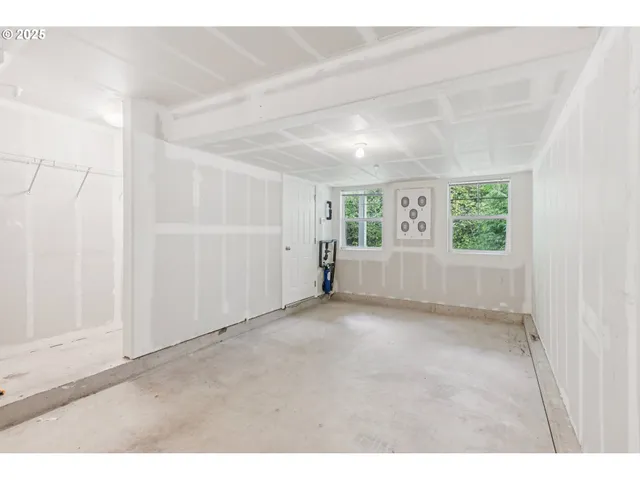 a view of balcony with wooden floor
