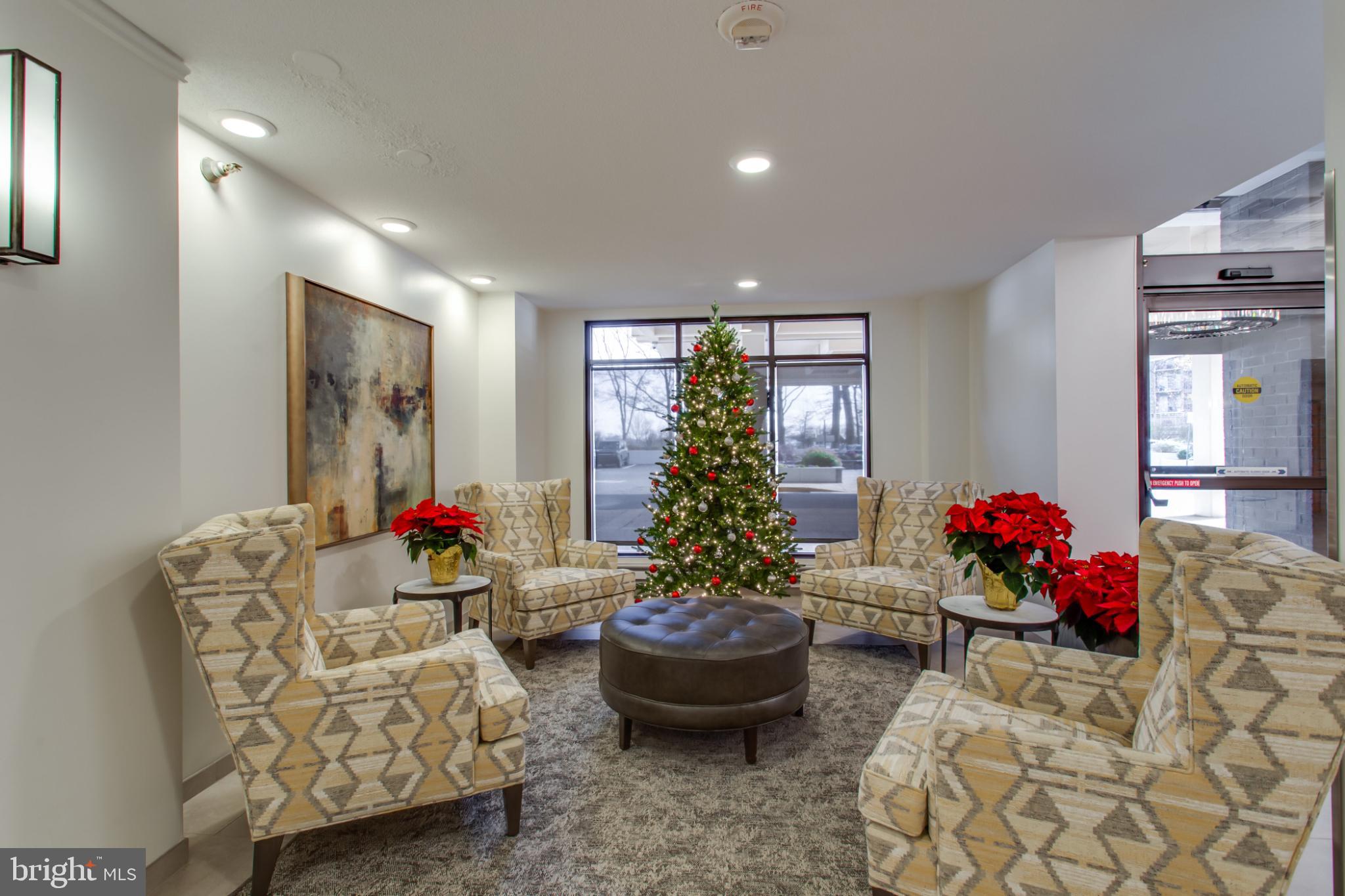 1808 Old Meadow Road, Unit 1012 McLean, VA 22102 - Photo 44 of 62 Festive lobby adorned with holiday cheer.