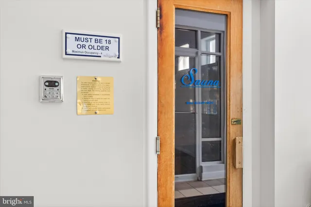 a view of a room with rack on the wall