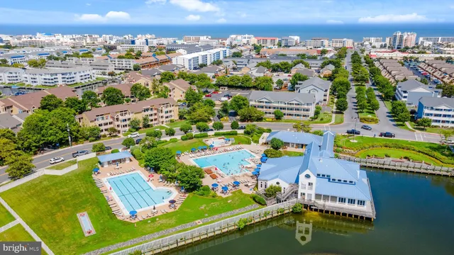 an aerial view of a city