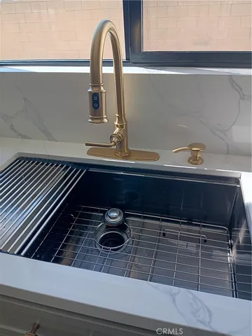 a close view of kitchen sink