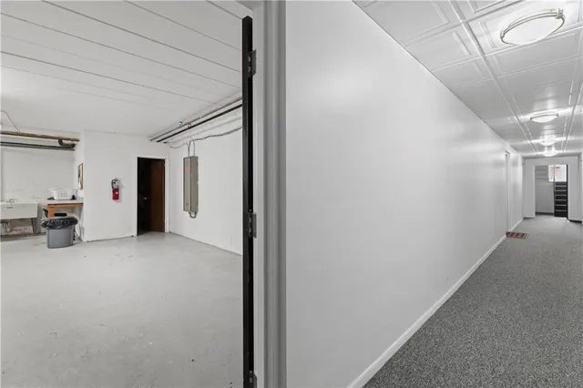 a view of hallway with livingroom