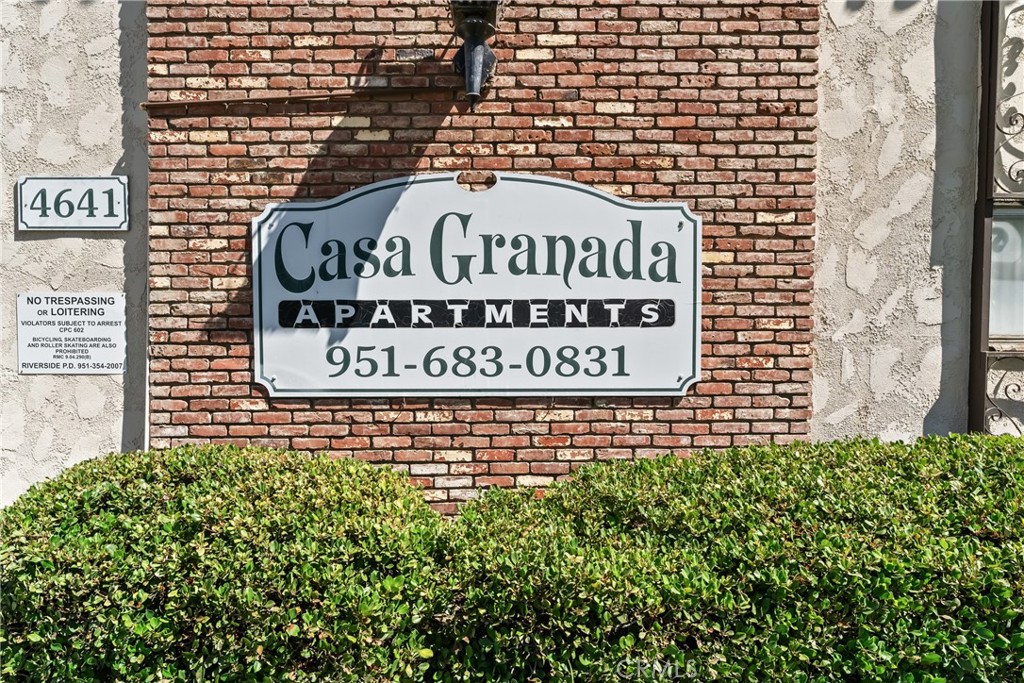 a sign on the side of a building