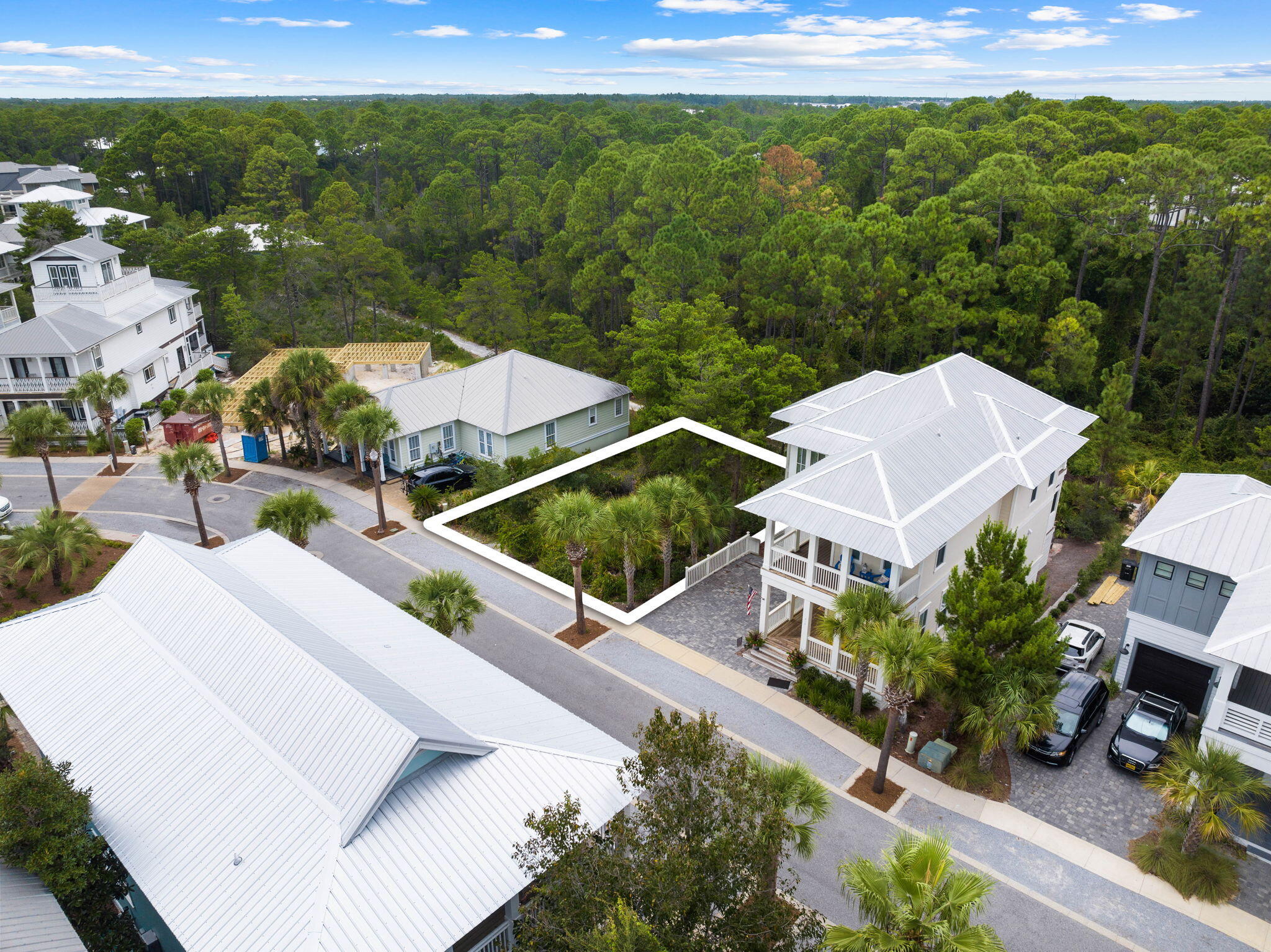Lot 2 Beach Bike Way Inlet Beach Inlet Beach, FL 32461 - Photo 4 of 19 an aerial view of a house with a garden