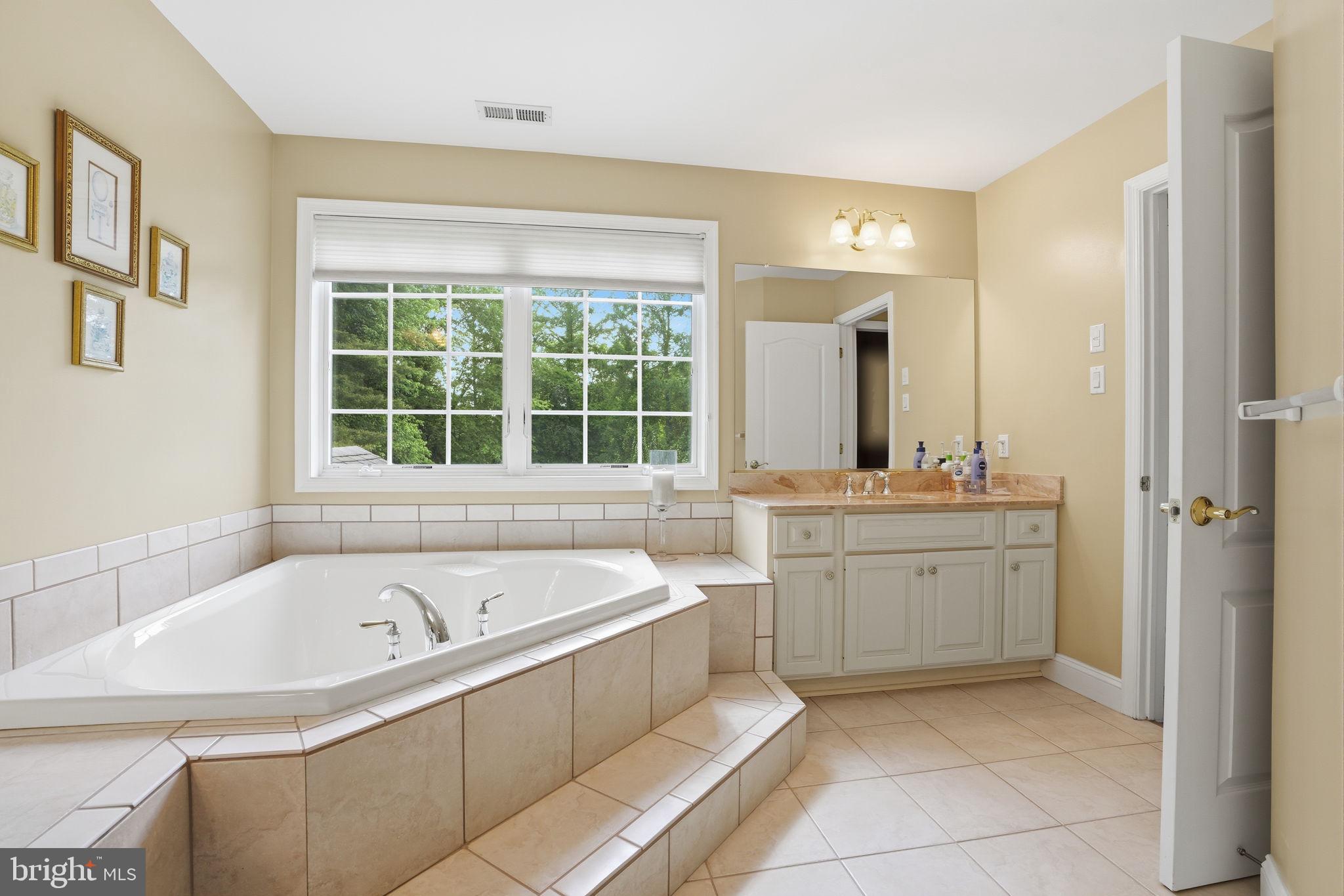 1588 Wrightstown Road Newtown, PA 18940 - Photo 53 of 81 a bathroom with a tub sink and mirror