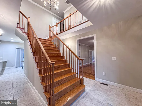 a view of a room with a large window