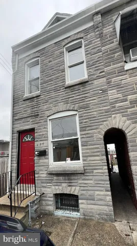 a front view of a house with windows