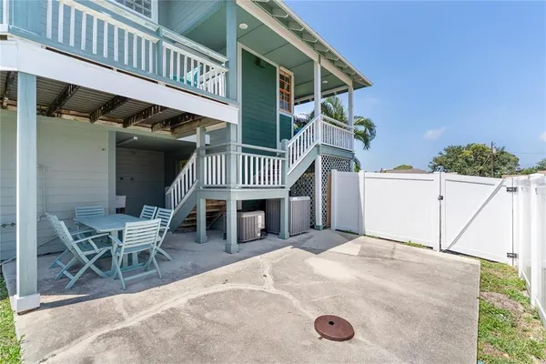 a view of a house with a patio