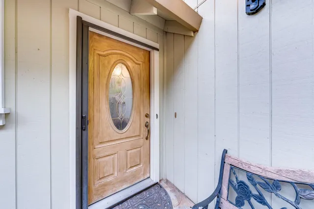 a view of a door and with door