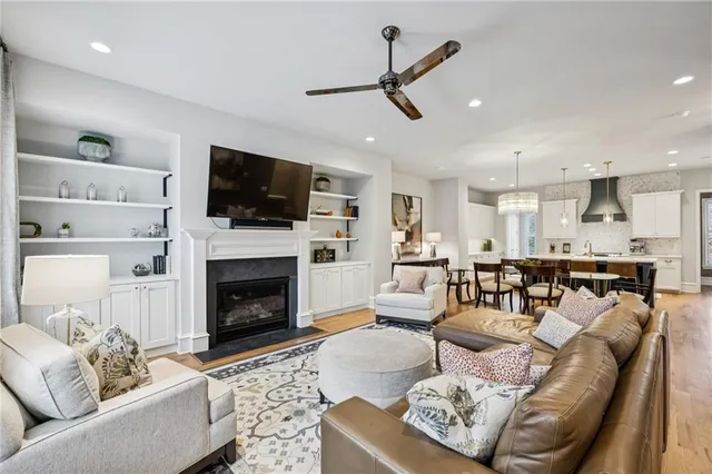 a kitchen with a sink and refrigerator