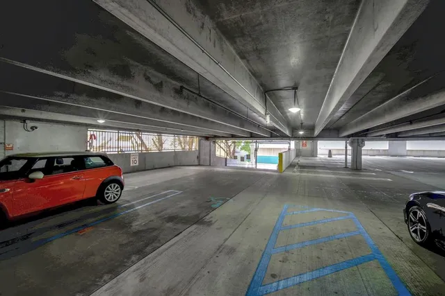 a view of parking garage