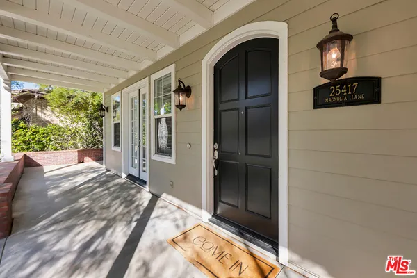 a view of front door