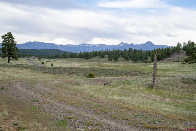 a view of an outdoor space with mountain view