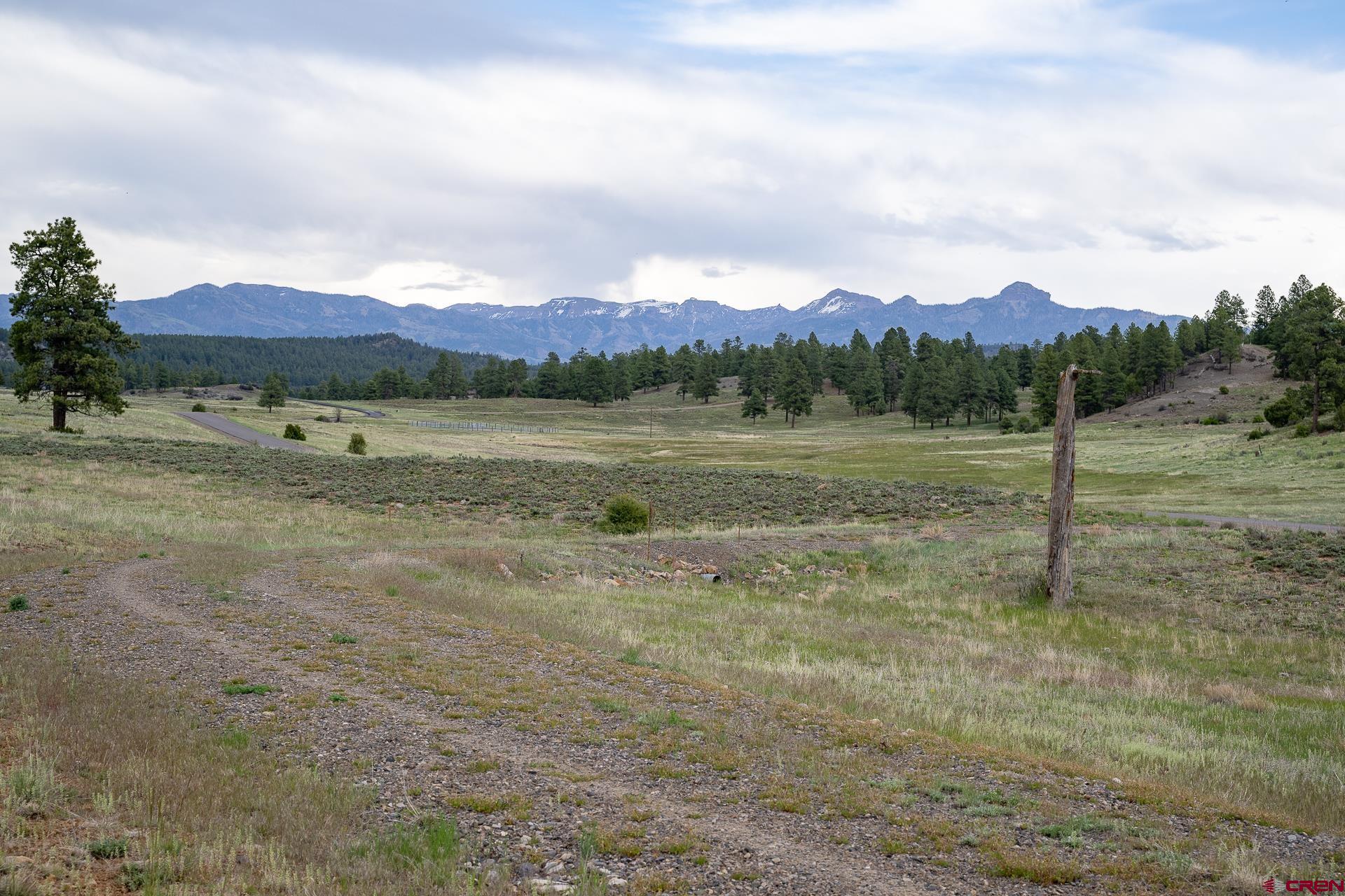 a view of an outdoor space with mountain view