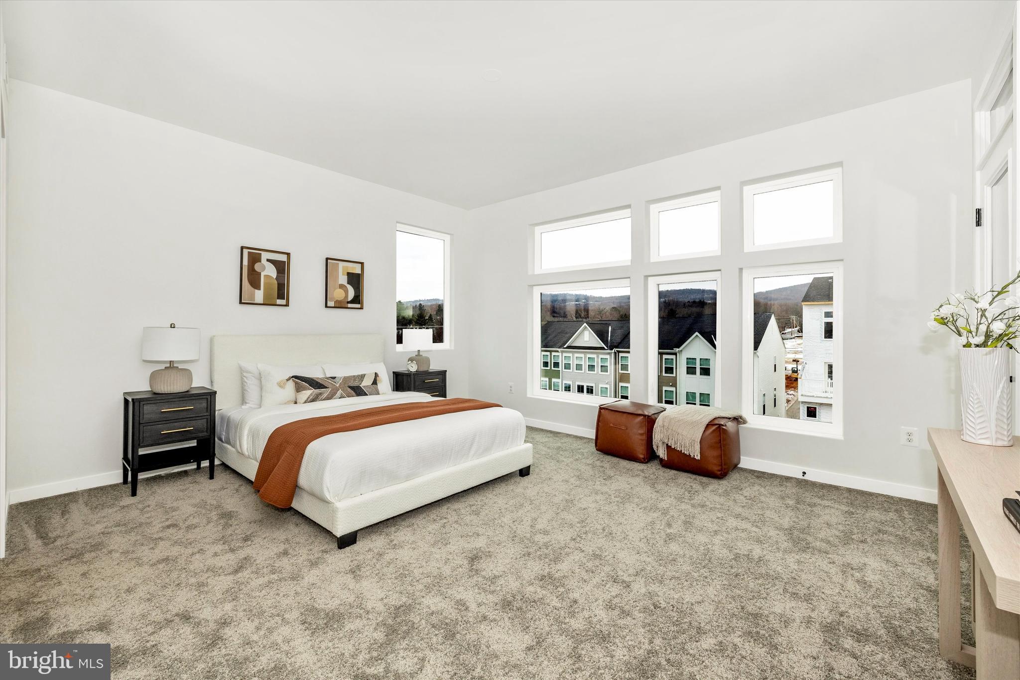 709 Iron Frg Road, Unit B Frederick, MD 21702 - Photo 21 of 32 a bedroom with a bed and glass door