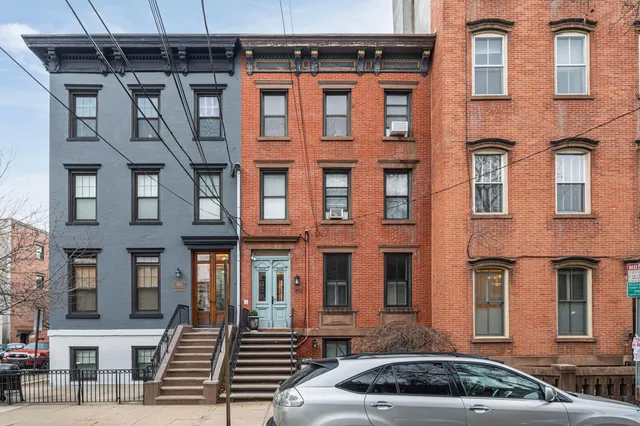 a front view of a building